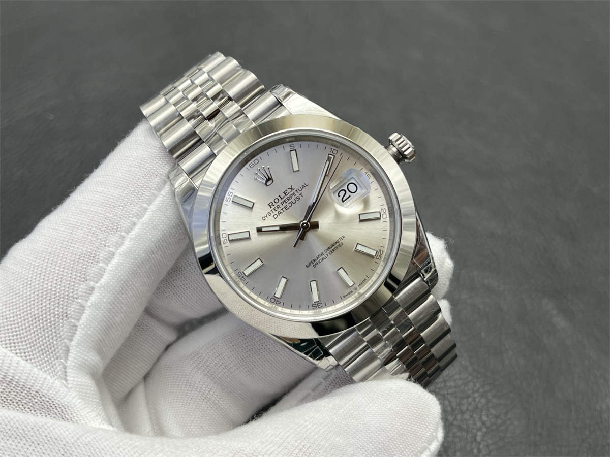 Silver Datejust 41 Replica – Premium 41mm VS Factory Jubilee Bracelet Silver Dial Rolex Clone
