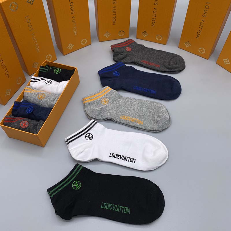 Set of 5 Pairs of Cotton sweat-absorbent Ankle Socks WZ-924000221