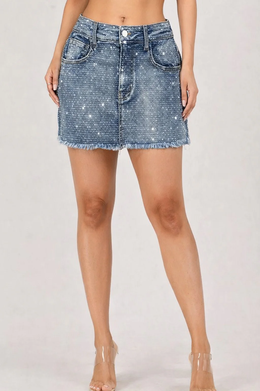 Bling Queen Denim Mini