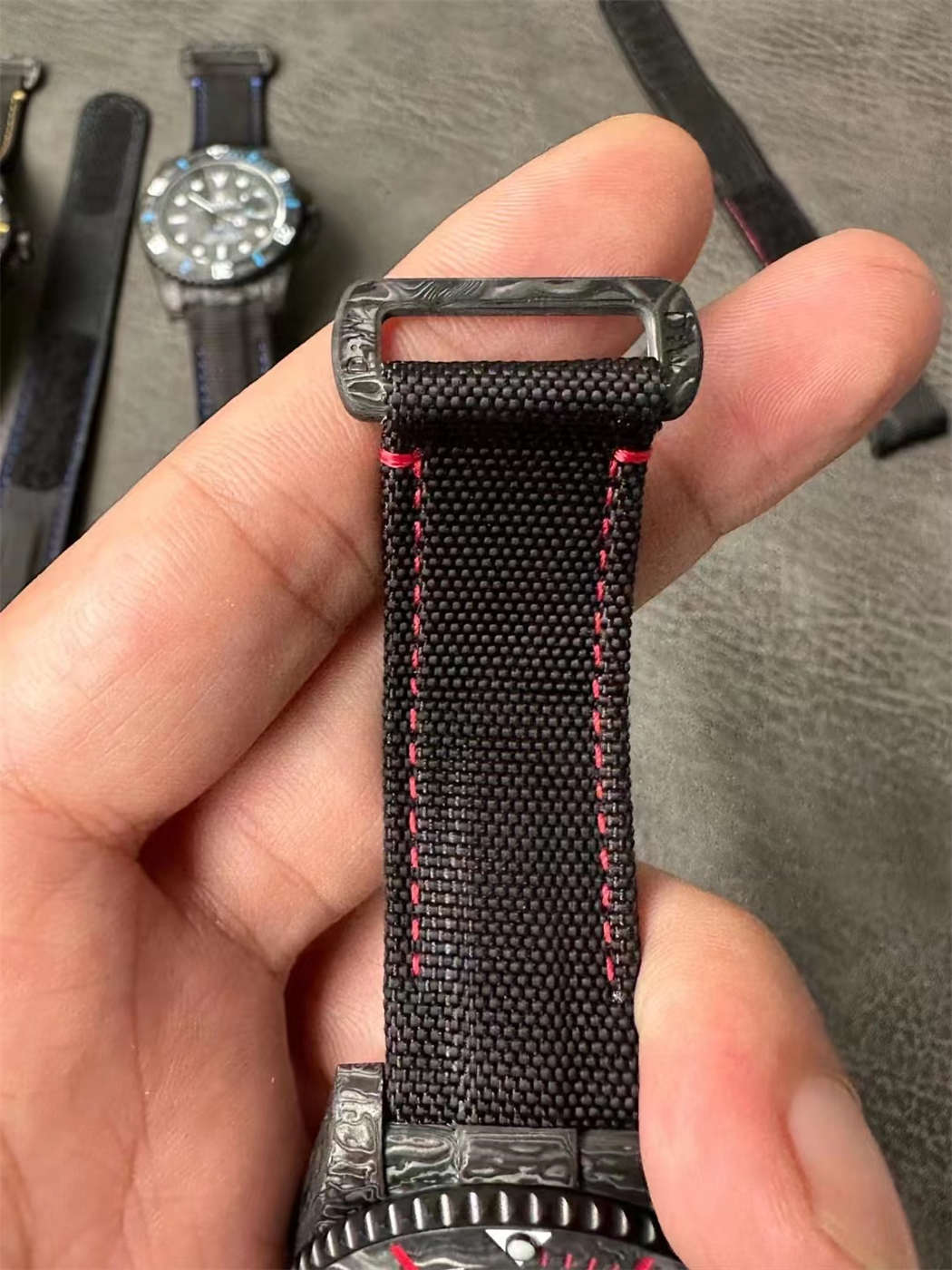 VSF DiW Carbon Submariner Red Edition – 40mm Forged Carbon (VS3135)