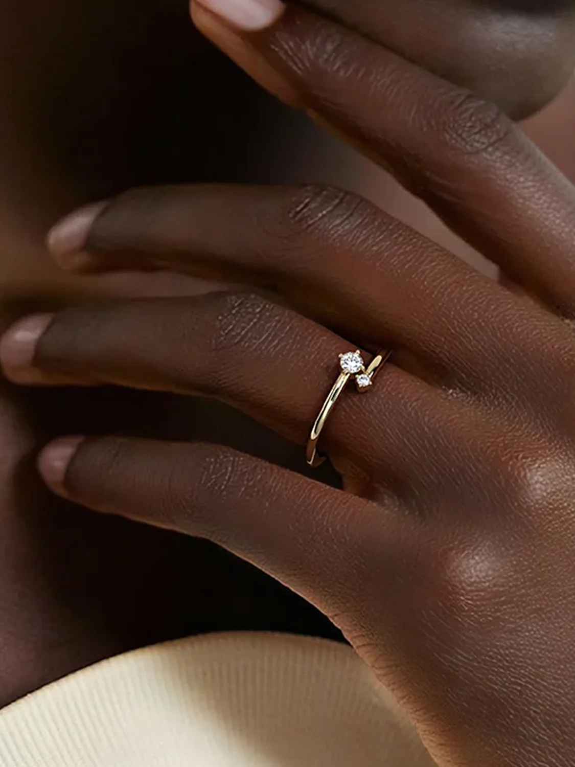 Double Stone Wrap Ring