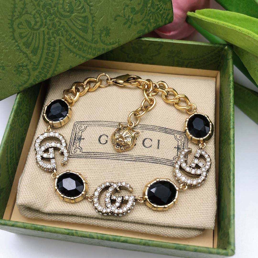 Black Gemstones Diamond Bracelet GGSL-9110008
