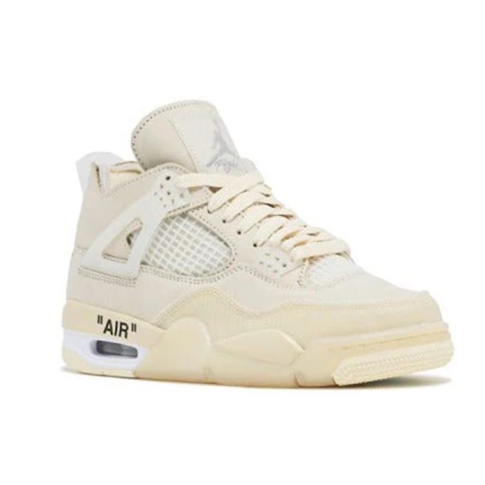 NK Air Jordan 4 Retro x Off-White SP ‘Sail’ Wmns