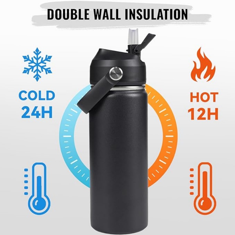 THERMOCLOUD 18oz Insulated Stainless Steel Water Bottle