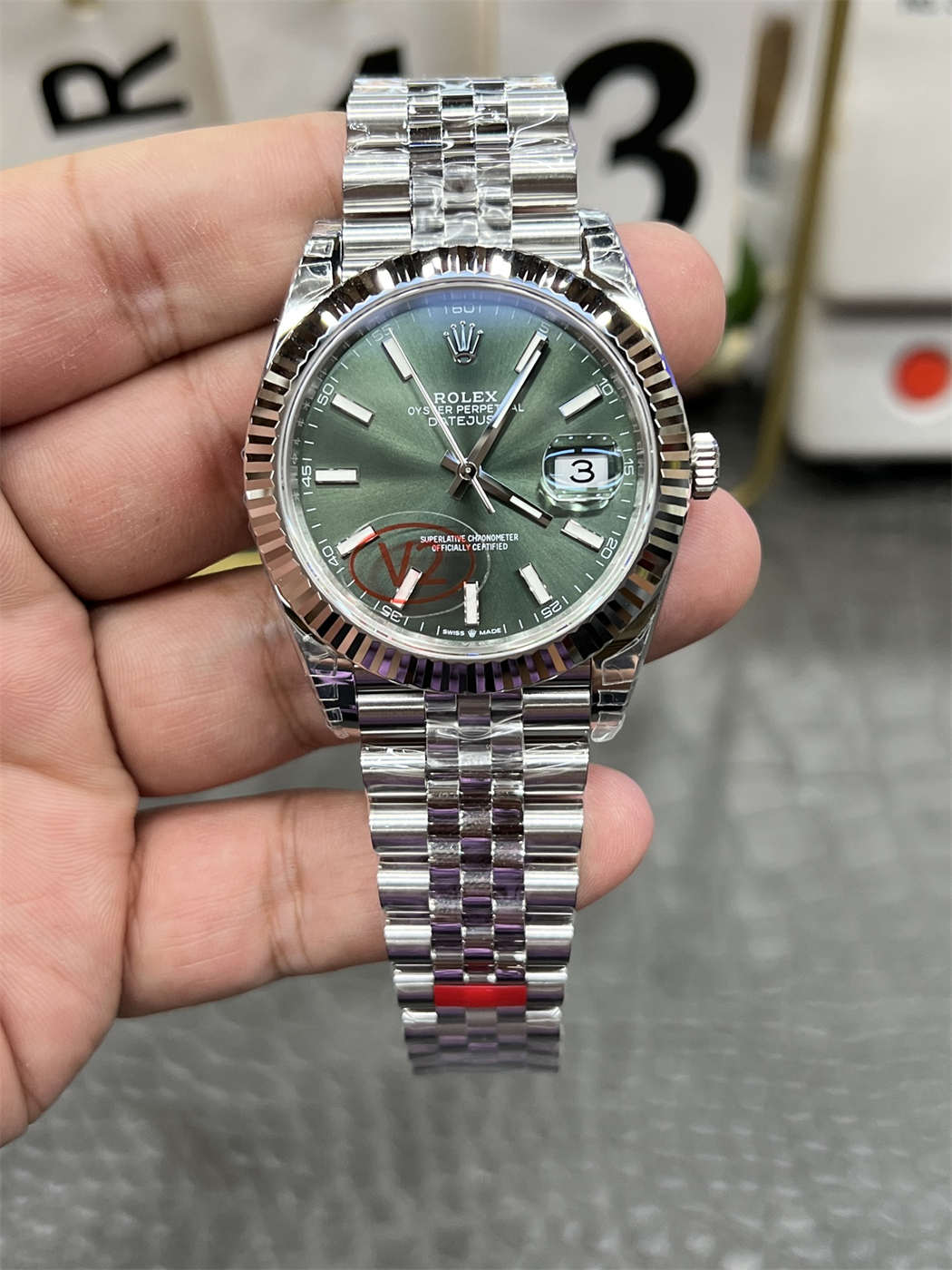 VS Factory Rolex Datejust 41 Replica – Green Dial V2 with Dandong 3235