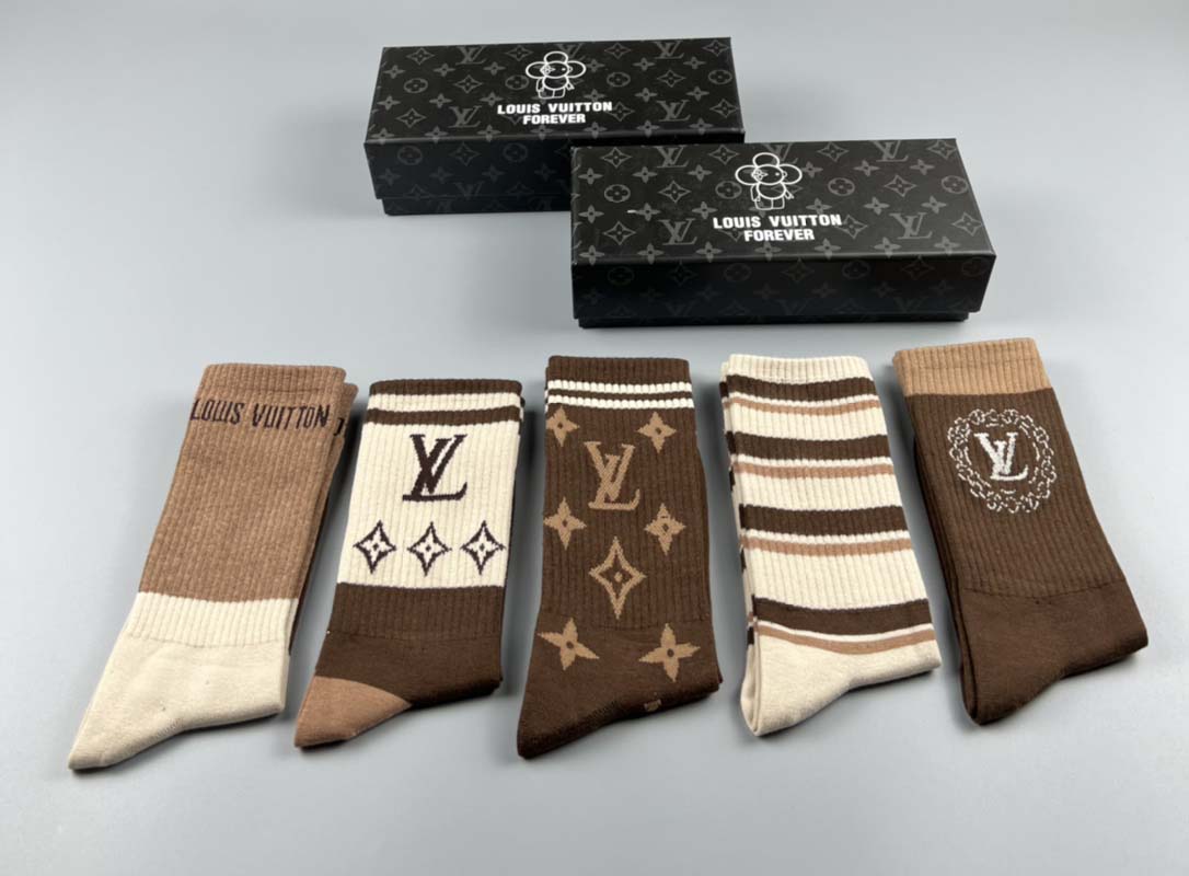 Set of 5 Pairs of Cotton Breathable Crew Socks WZ-924000248