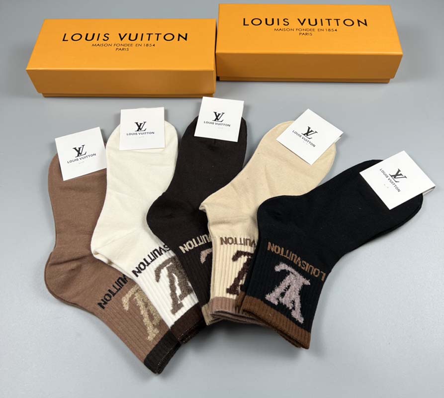 Set of 5 Pairs of Cotton Breathable Ankle Socks WZ-924000235
