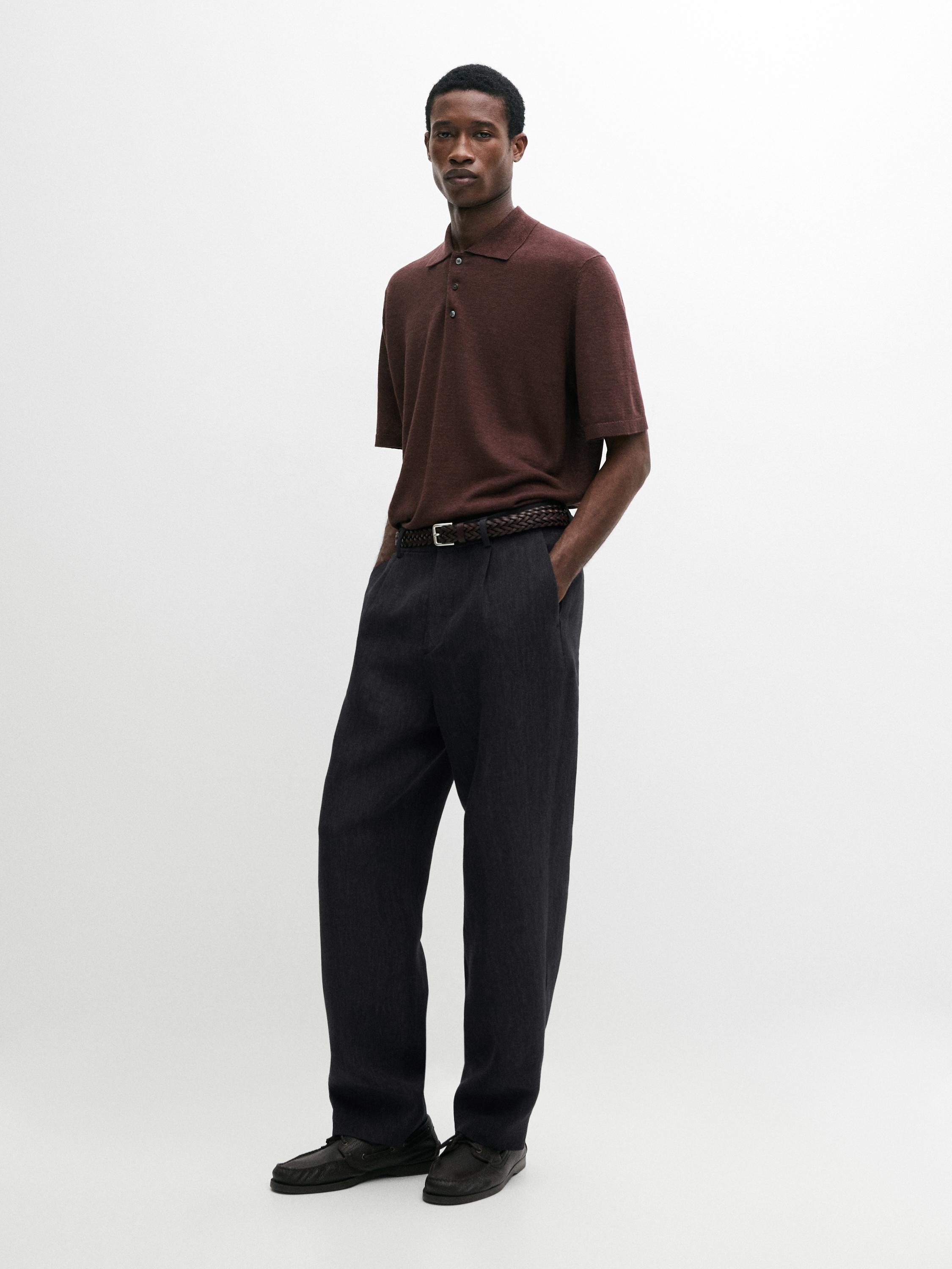 Jersey polo punto lino