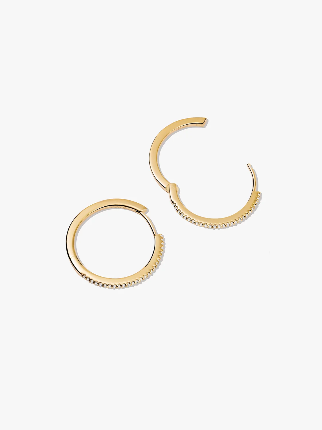 Large Pave Sapphire Hoops