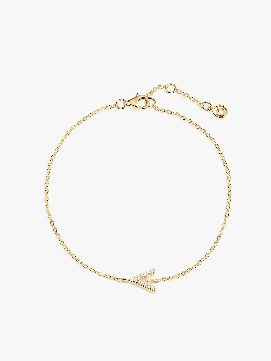 Pave Sapphire Letter Bracelet