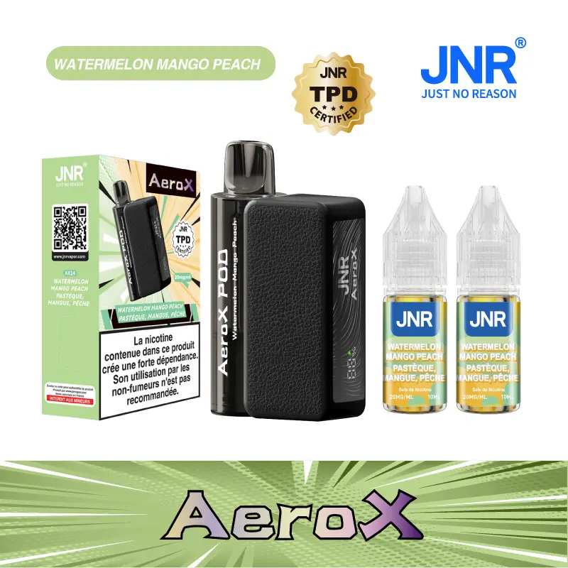 JNR AeroX 32000 Puffs - Kit Pod Remplissable et Rechargeable - Vape Grok