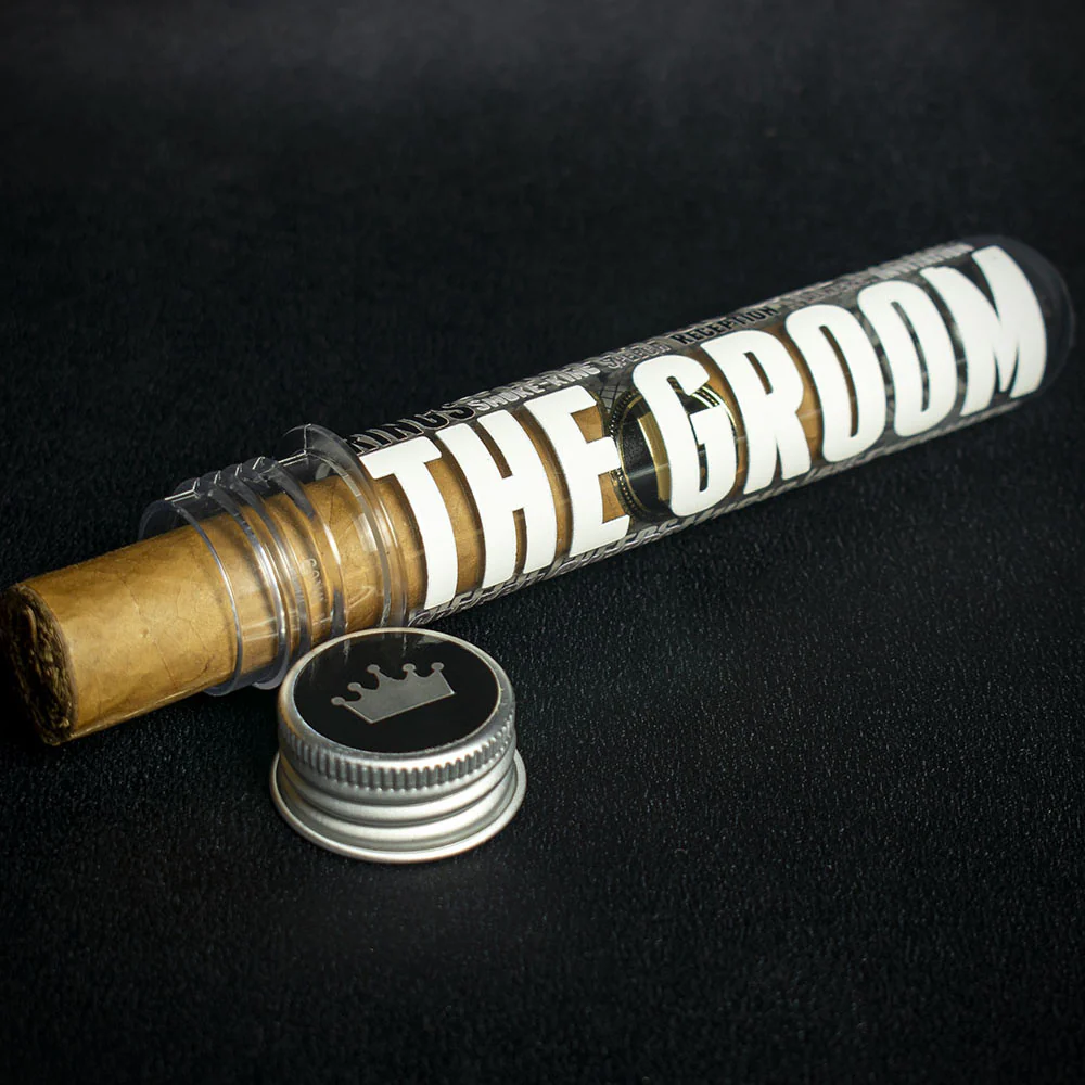 Wedding Cigar Gift Tube + Smoke-King Robusto - The Groom