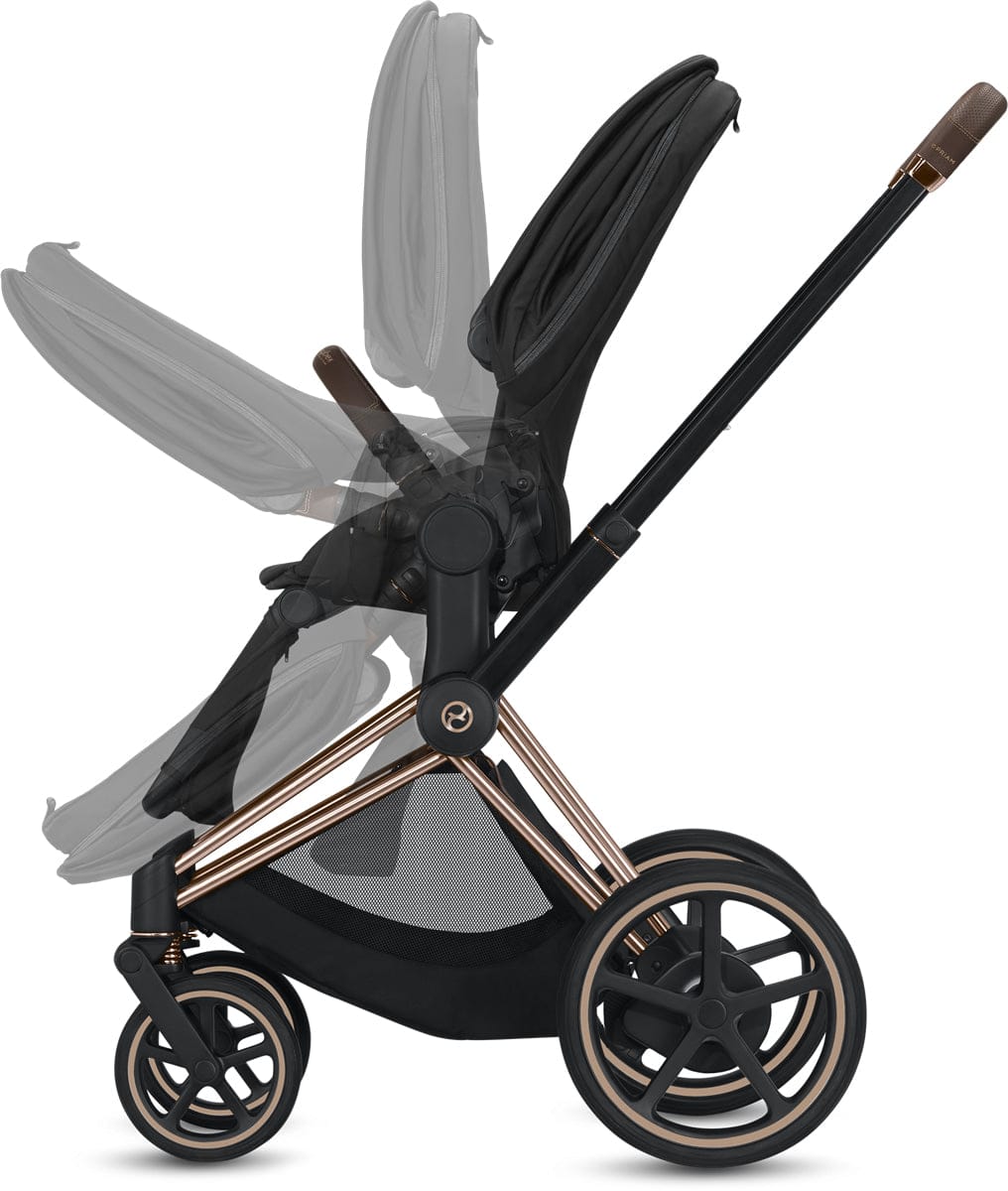 Cybex ePriam Electronic Assist Stroller - Chrome/Black/Indigo Blue