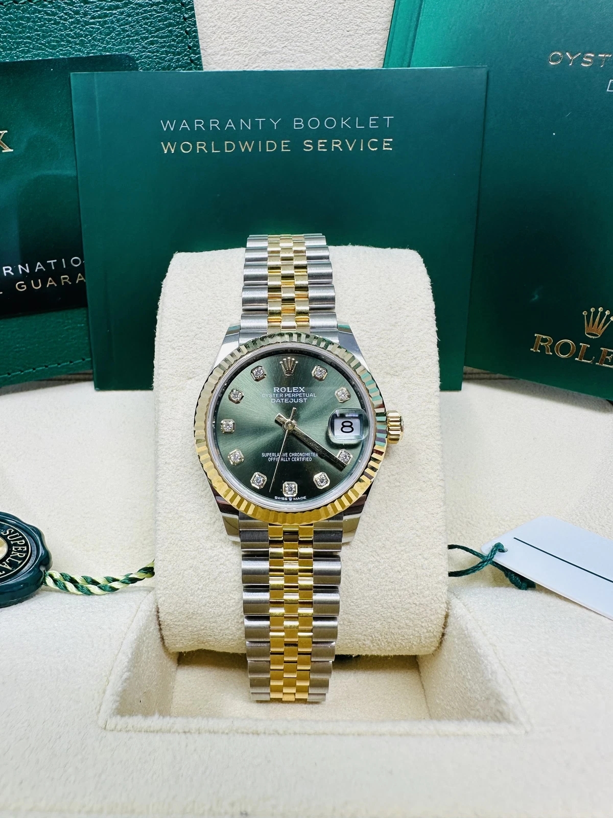 【Super Clone】RLX Datejust m278273-0029/0030 31mm Olive Green Dial Stainless Steel and Yellow Gold Oyster Watch