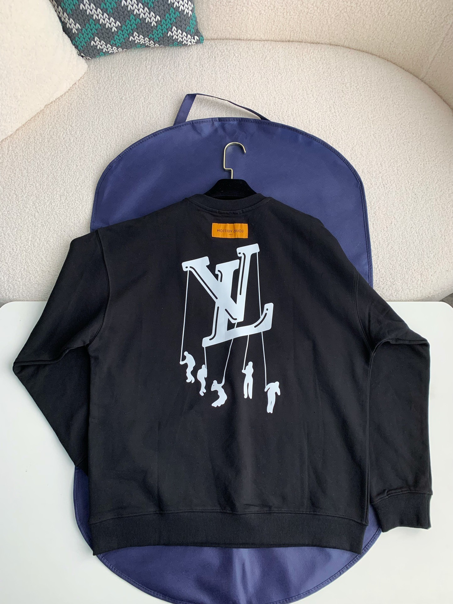 LV LV Star Letters printed t erry long sleeves Hoodie