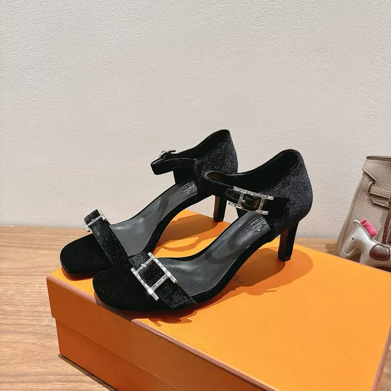 Fashion High Quality Real Leather High Heel Sandals LX-872317