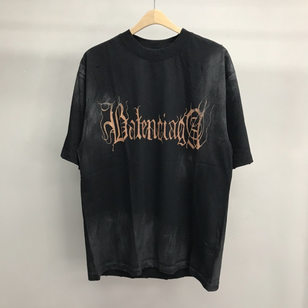 BLCG Sanskrit lettering industrial paint T-shirt