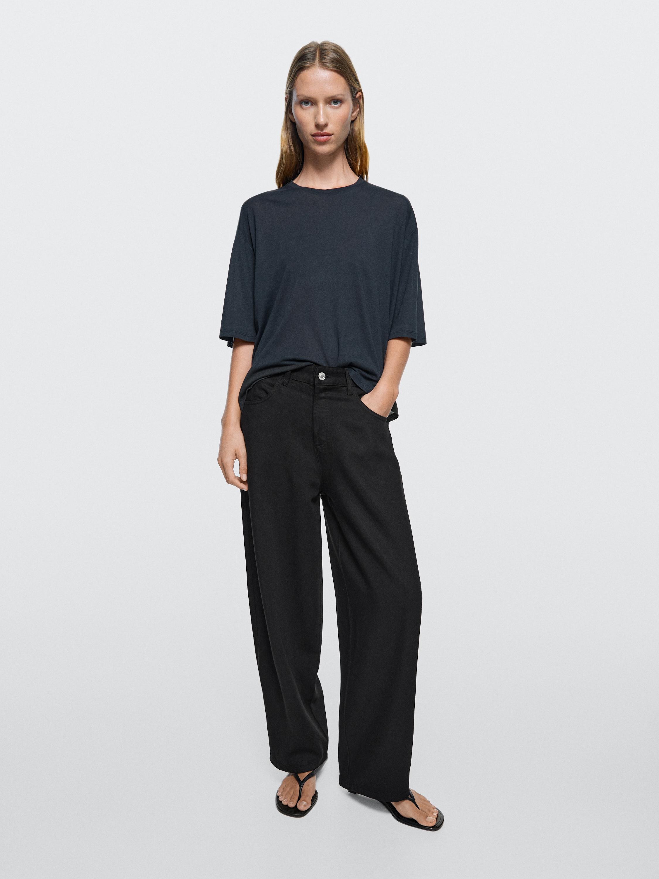 Pantalón barrel fit fluido