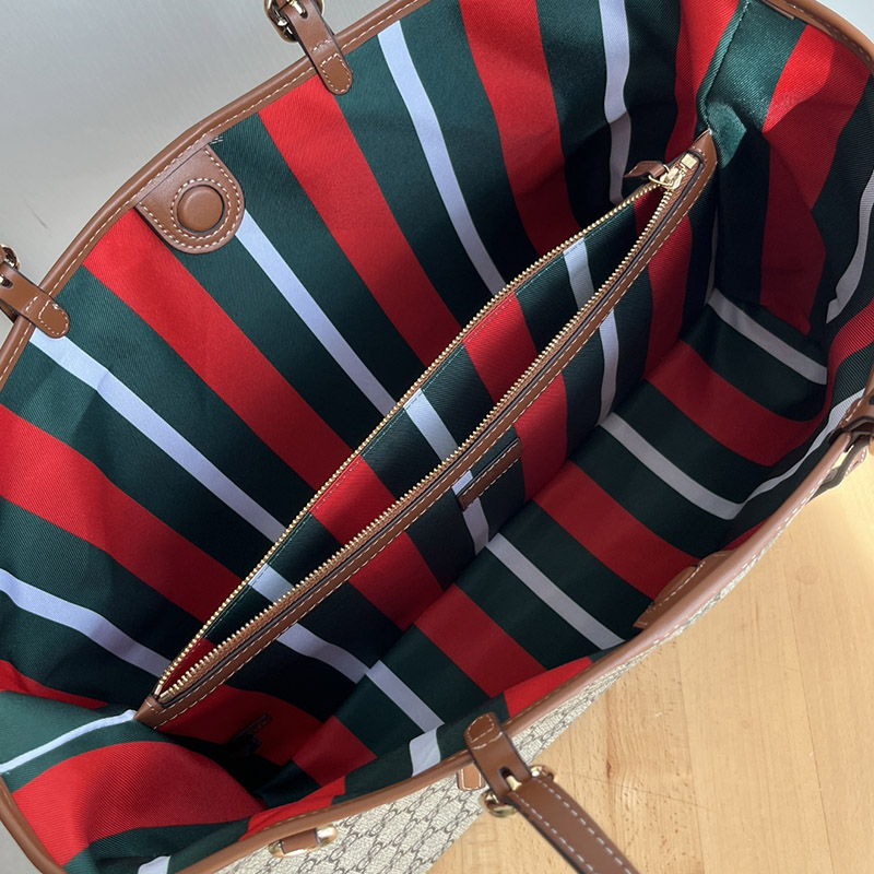 Big 15.0″x10.0″x5.9″ Green&Red Linning Totebag BB-921324