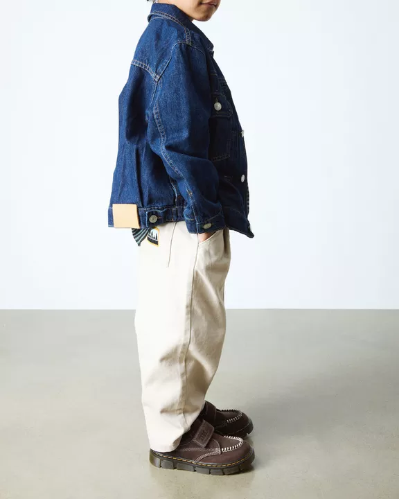 Junior Raffe Strap Tumbled Nubuck Strap Shoes