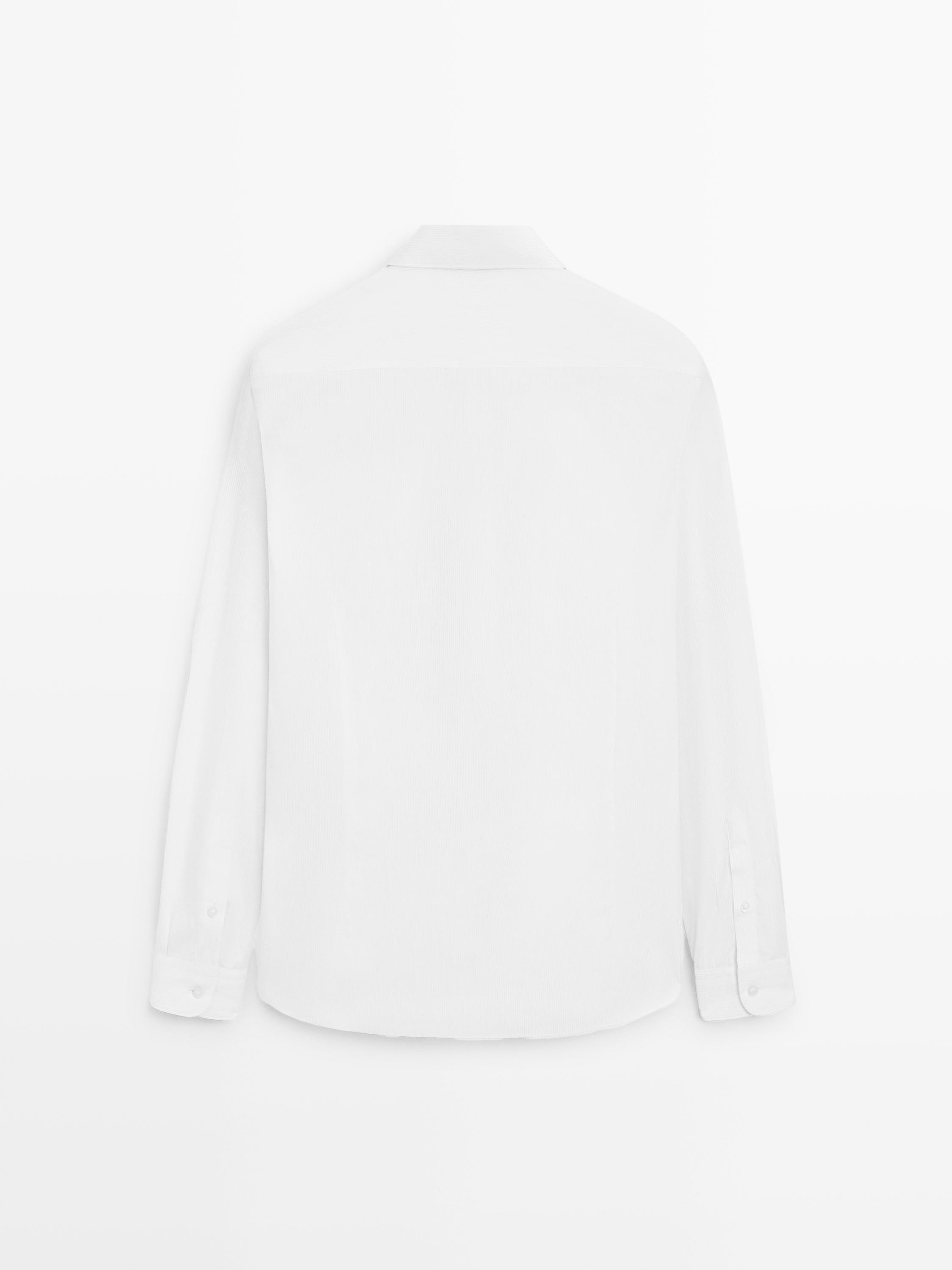 Camisa popelín slim fit 100% algodón