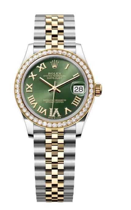 Super Clone 12A Rolex Datejust m278383RBR-0015/0016 31mm Olive Green Dial Oyster Bracelet