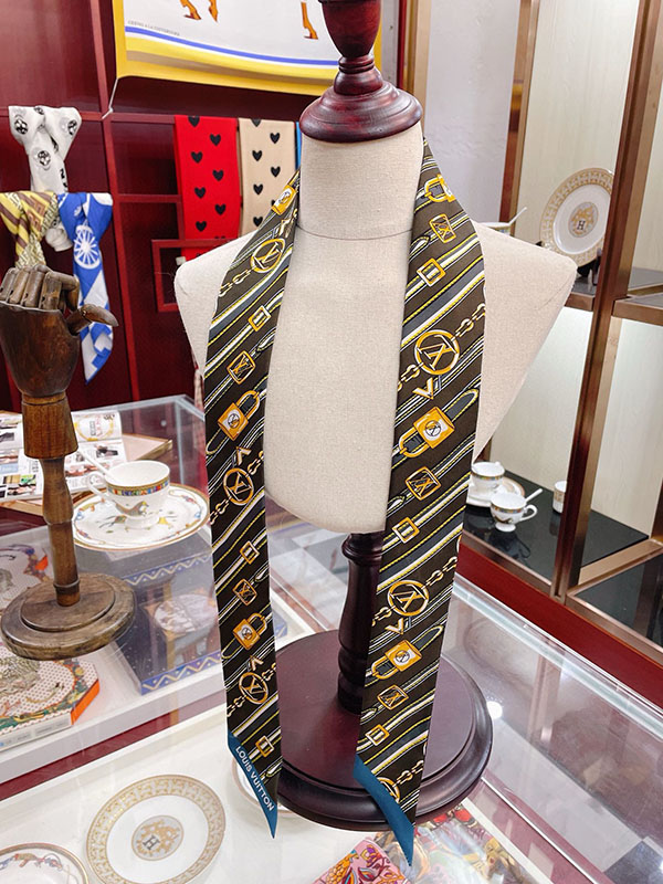 120x8cm Classical Alphabest Handbag Ribbon Scarf Neck Bow WJ-987051