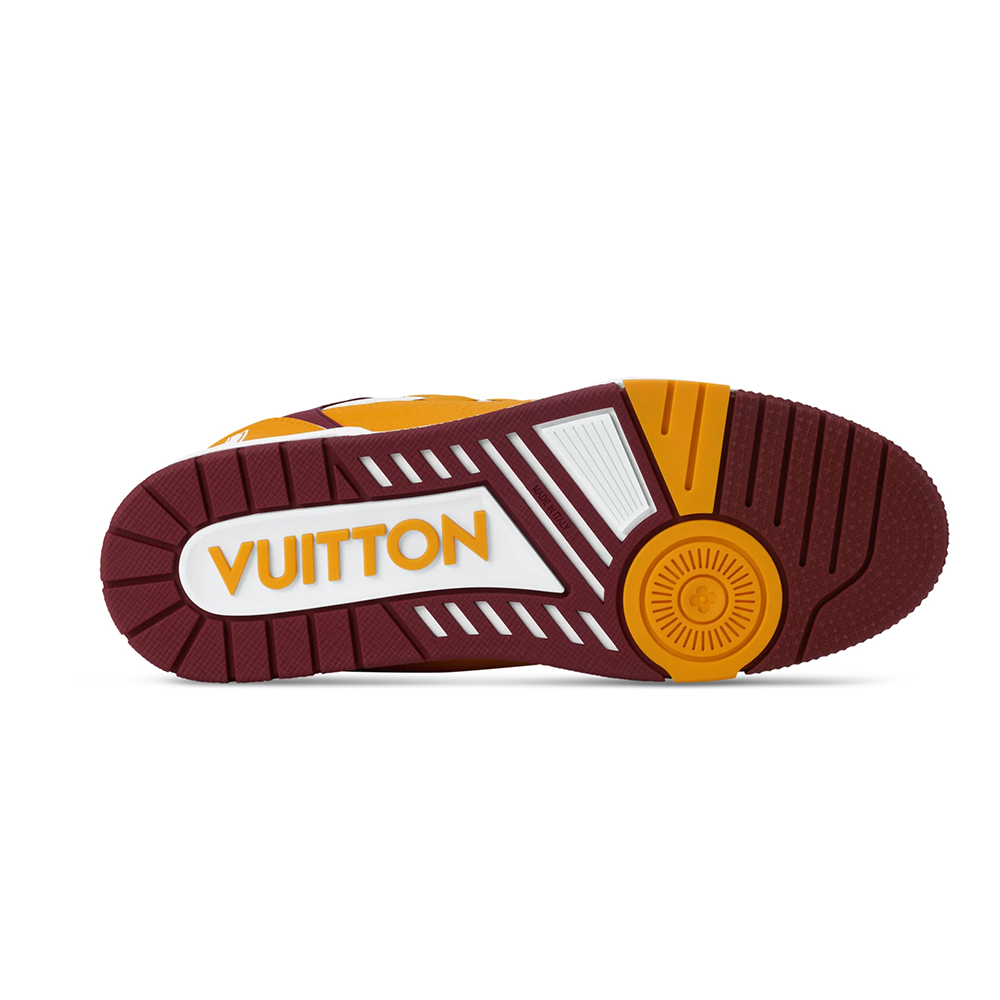 LV  Trainer Yellow Velcro Strap Sneaker