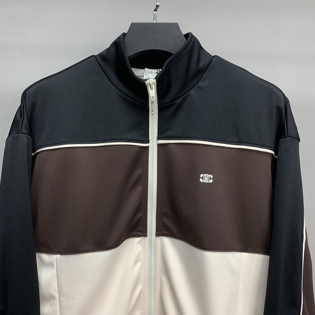 BLCG color college wind zipper jacket