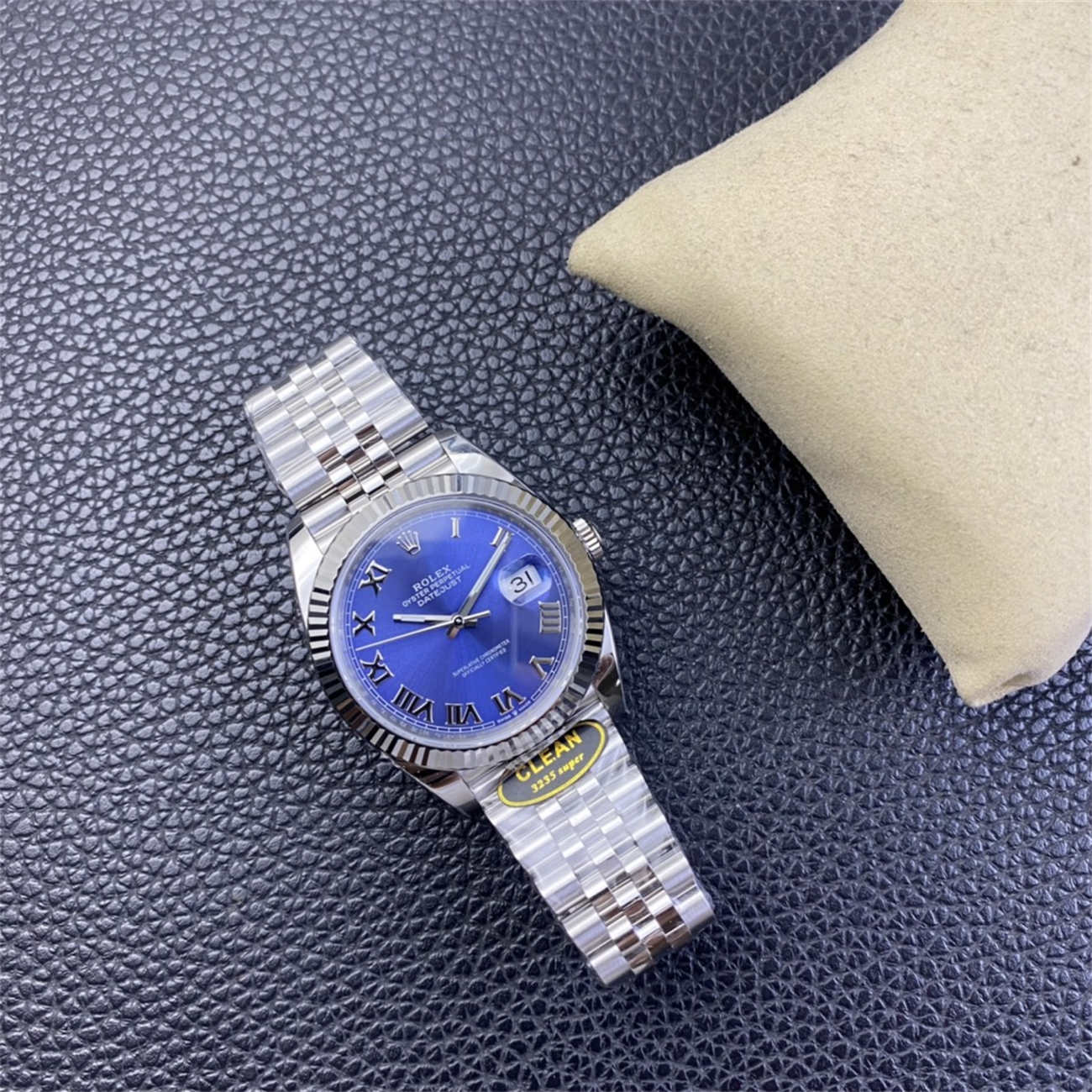 Rolex Datejust 41 Blue Roman Dial – Clean Factory Jubilee Replica Watch