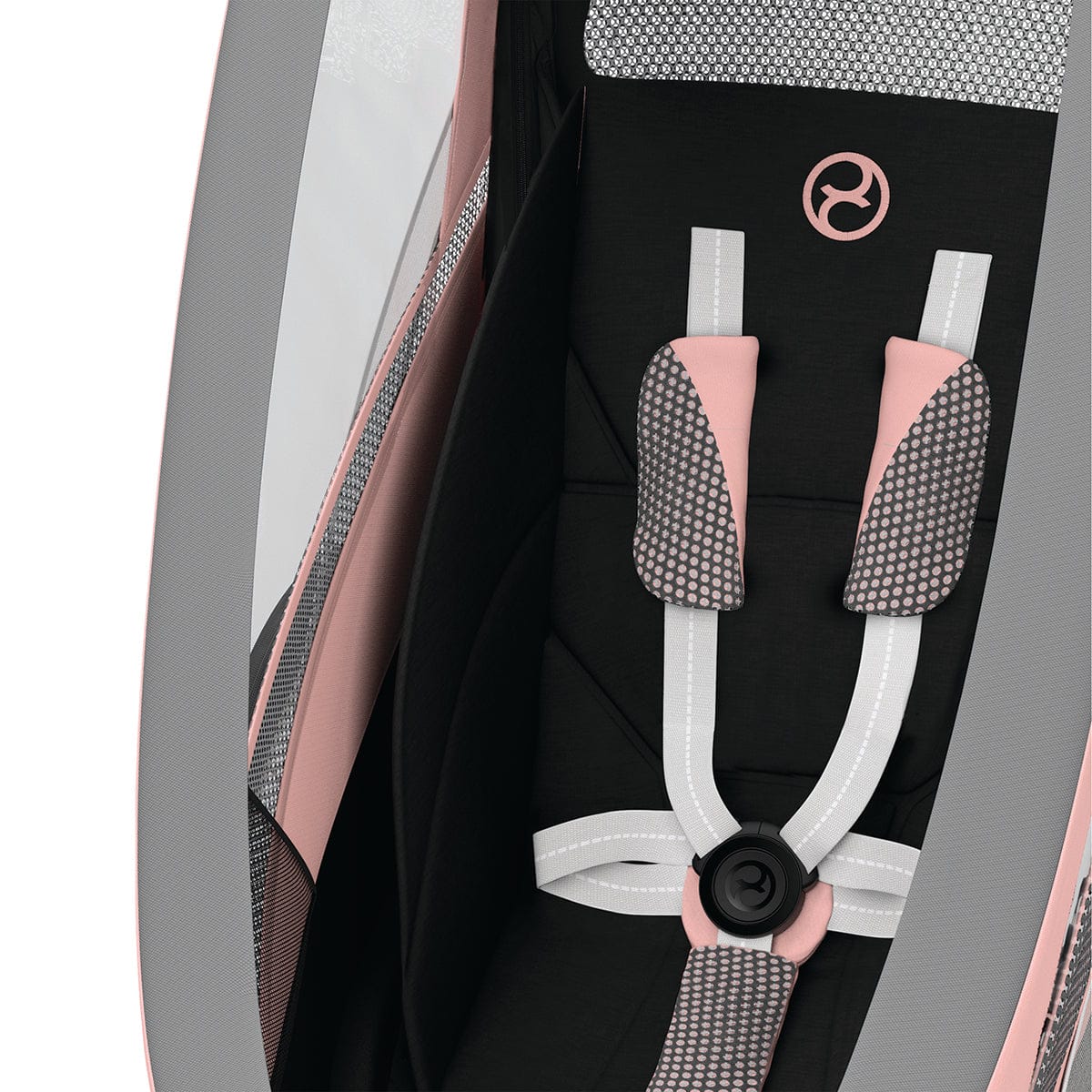 Cybex Zeno Multisport Trailer Bundle - Black/Pink Frame + Silver Pink Seat Pack