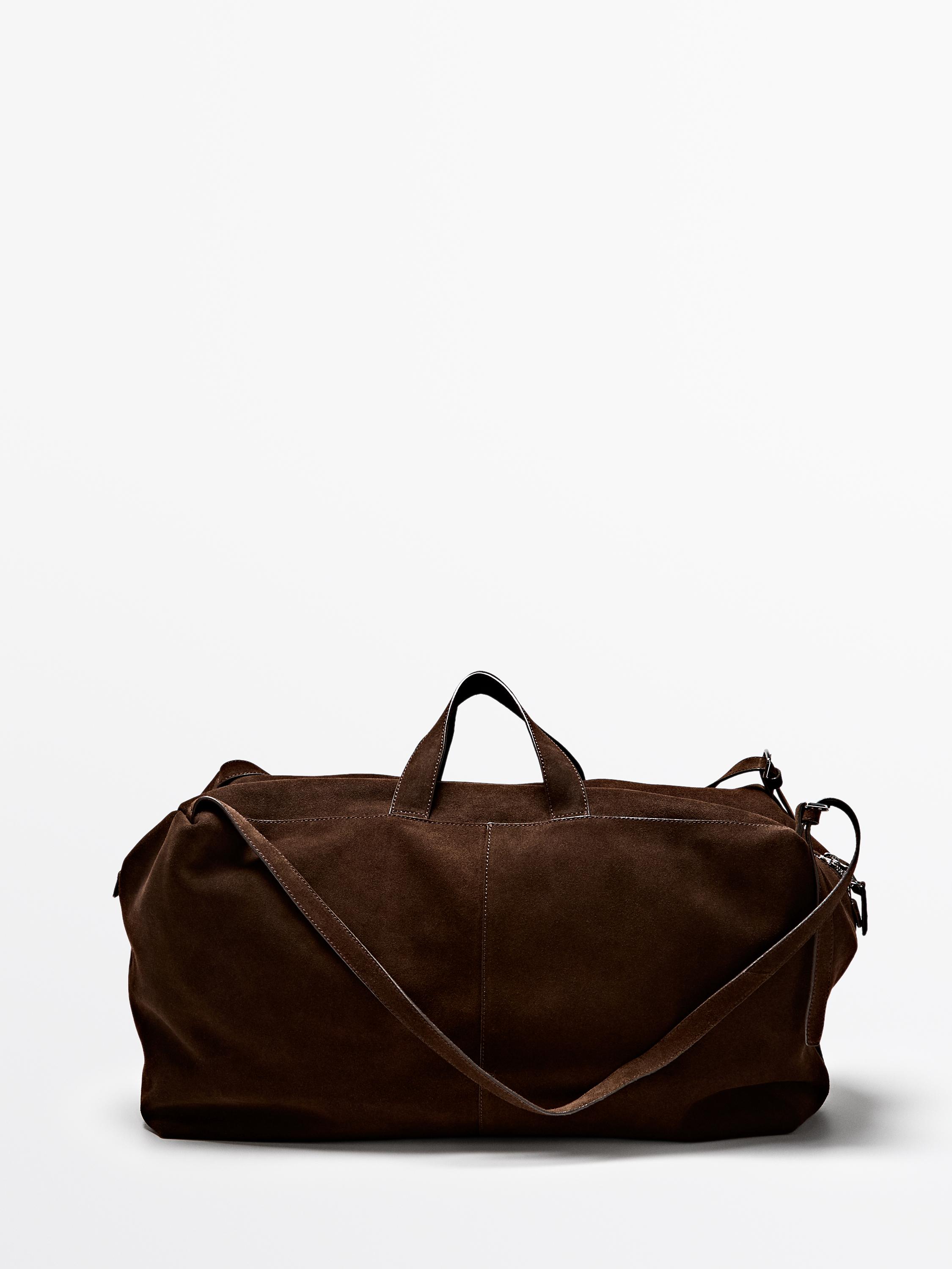 Bolso maxi duffle piel ante