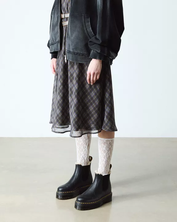 2976 Quad Fur Lined Platform Chelsea Boots