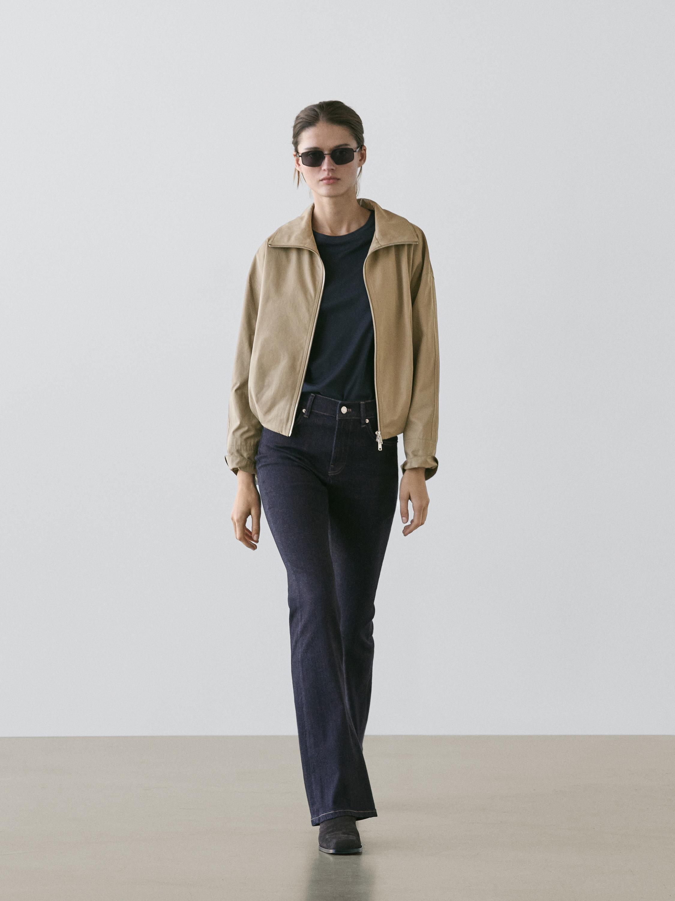 Jeans skinny flare fit tiro alto
