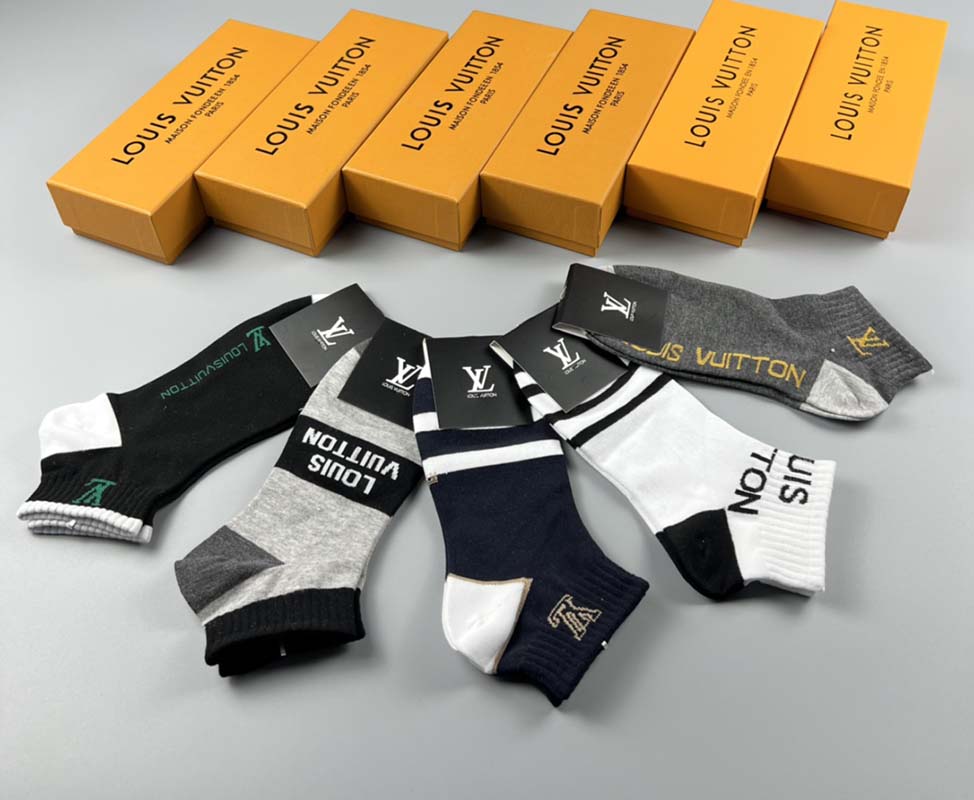 Set of 5 Pairs of Cotton sweat-absorbent Ankle Socks WZ-924000223