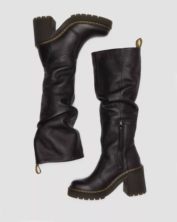Kasey Virginia Leather Knee High Heeled Boots
