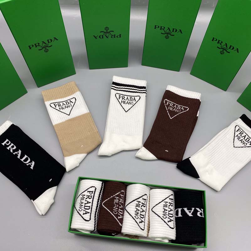 Set of 5 Pairs of Cotton Breathable Crew Socks WZ-924000259