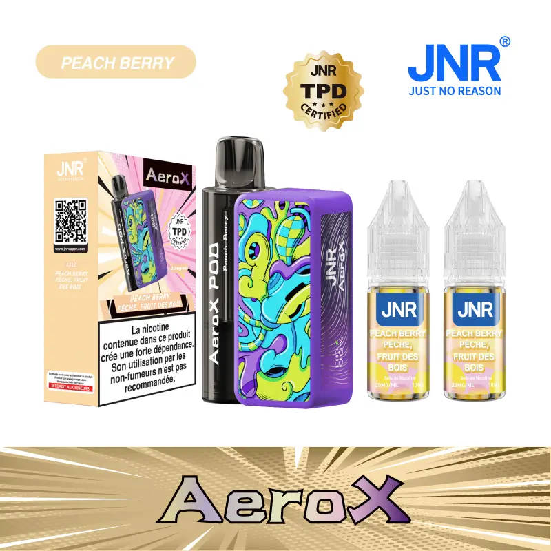 JNR AeroX 32000 Puffs - Kit Pod Remplissable et Rechargeable - Vape Grok