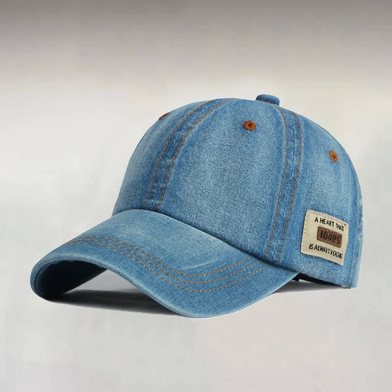 Men's Washed Denim Baseball Caps