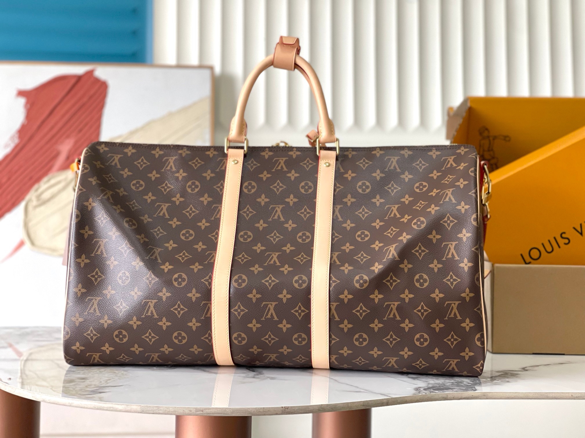 LV  Monogram Keepall Bandouliere 55