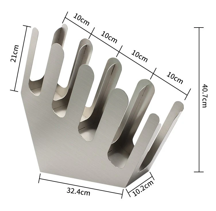 Commercial Satin Stainless Steel 4-Section Cup and Lid Organizer