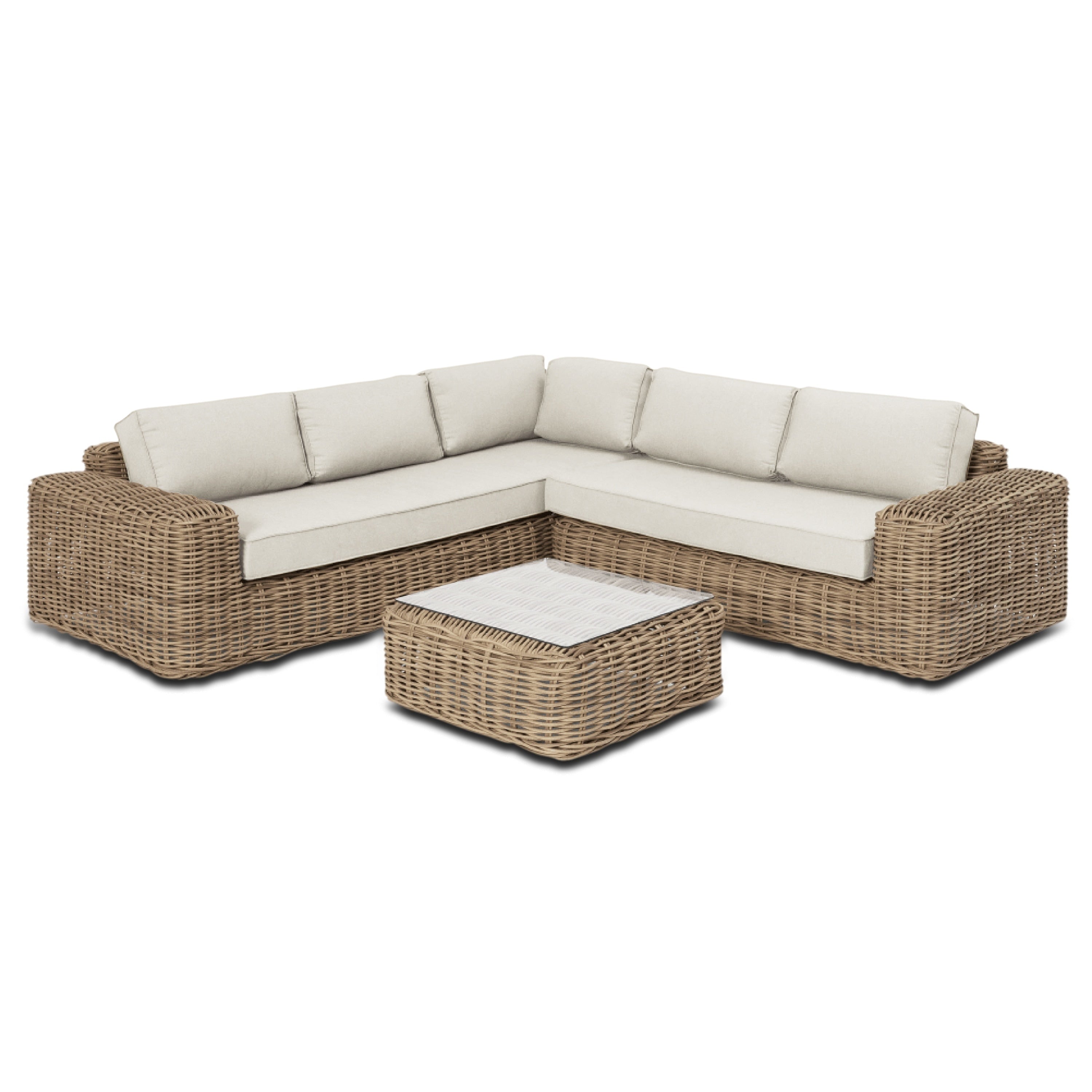 Poly & Bark Puglia Outdoor/Patio Corner Sectional Set with Coffee Table