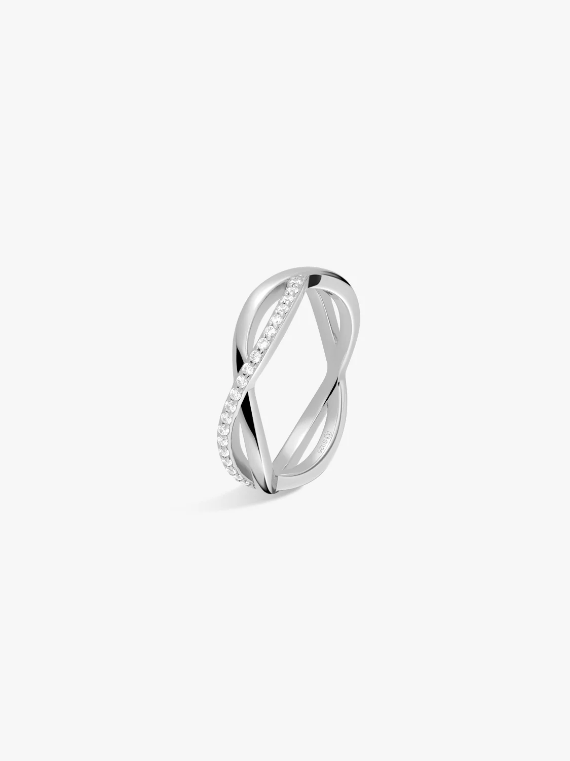 Silver Interweaving Infinity Ring