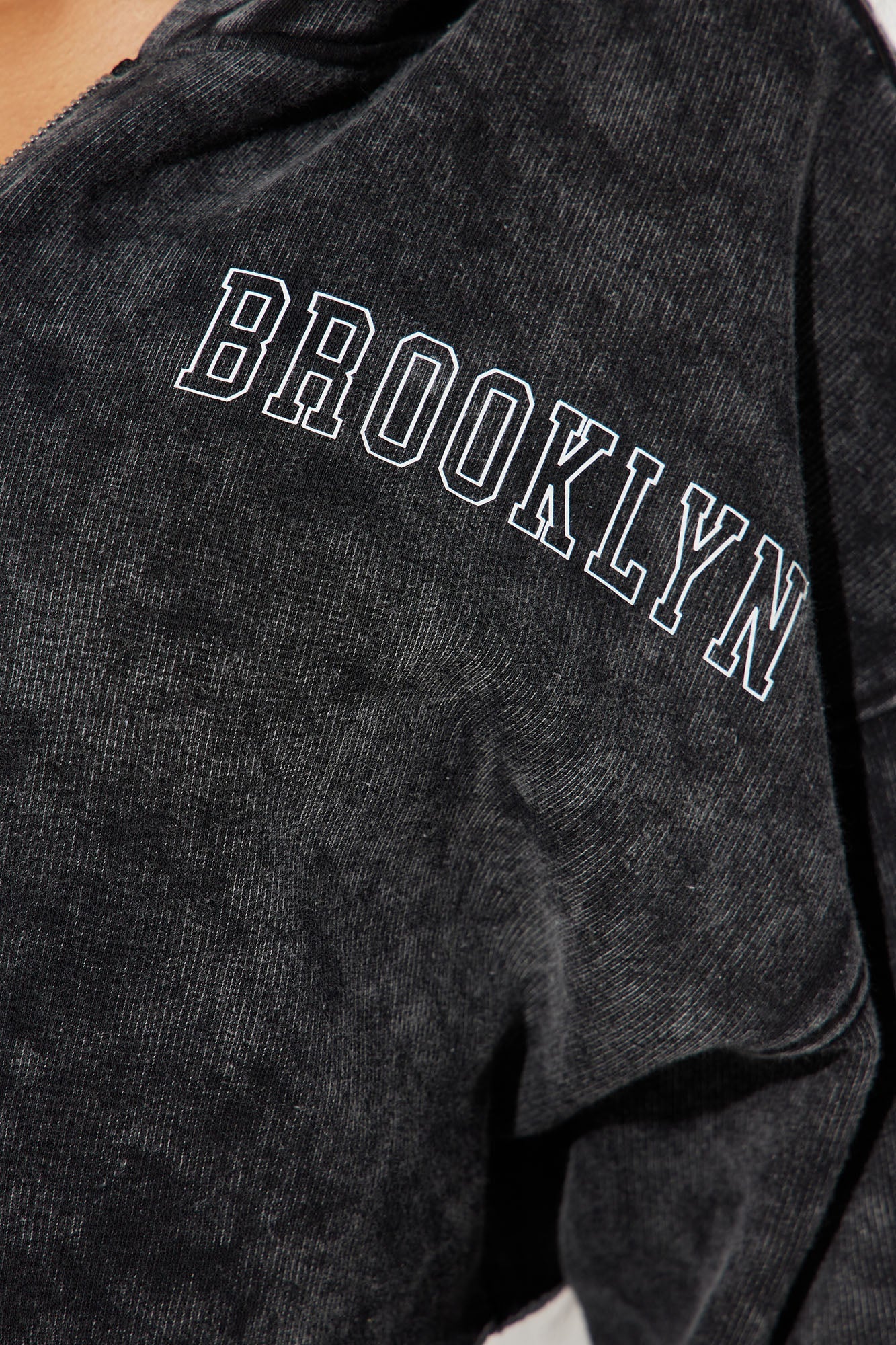 Brooklyn City Washed Hoodie - Black Wash