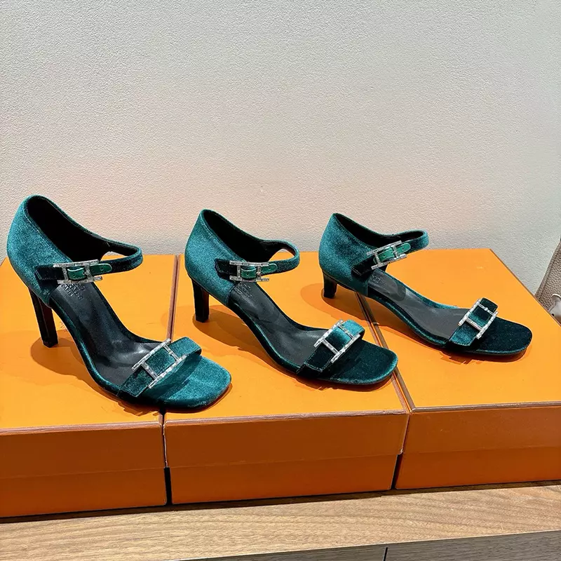 Fashion High Quality Real Leather High Heel Sandals LX-872317