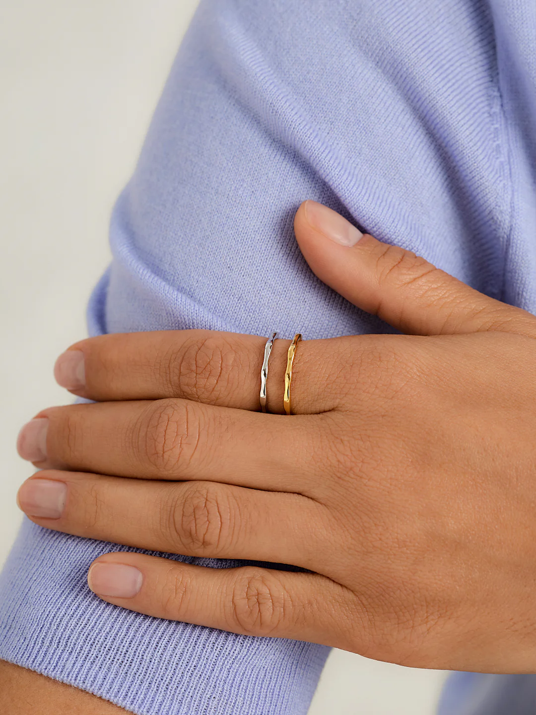 Mixed Ripple Double Ring