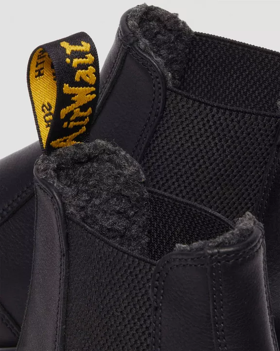 2976 Faux Fur Lined Grizzly Leather Chelsea Boots