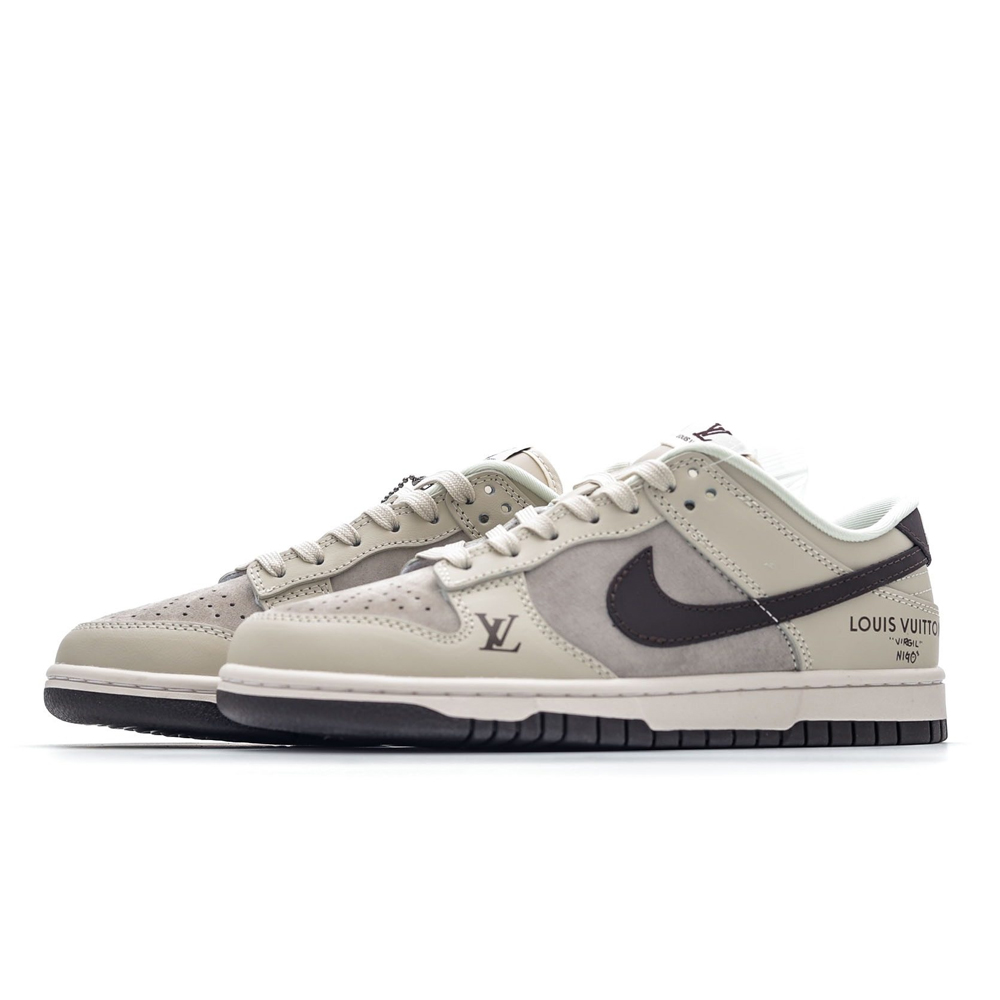 NK SB Dunk Low x Lois Vuton Mini Logo Beige Brown NNL24112206