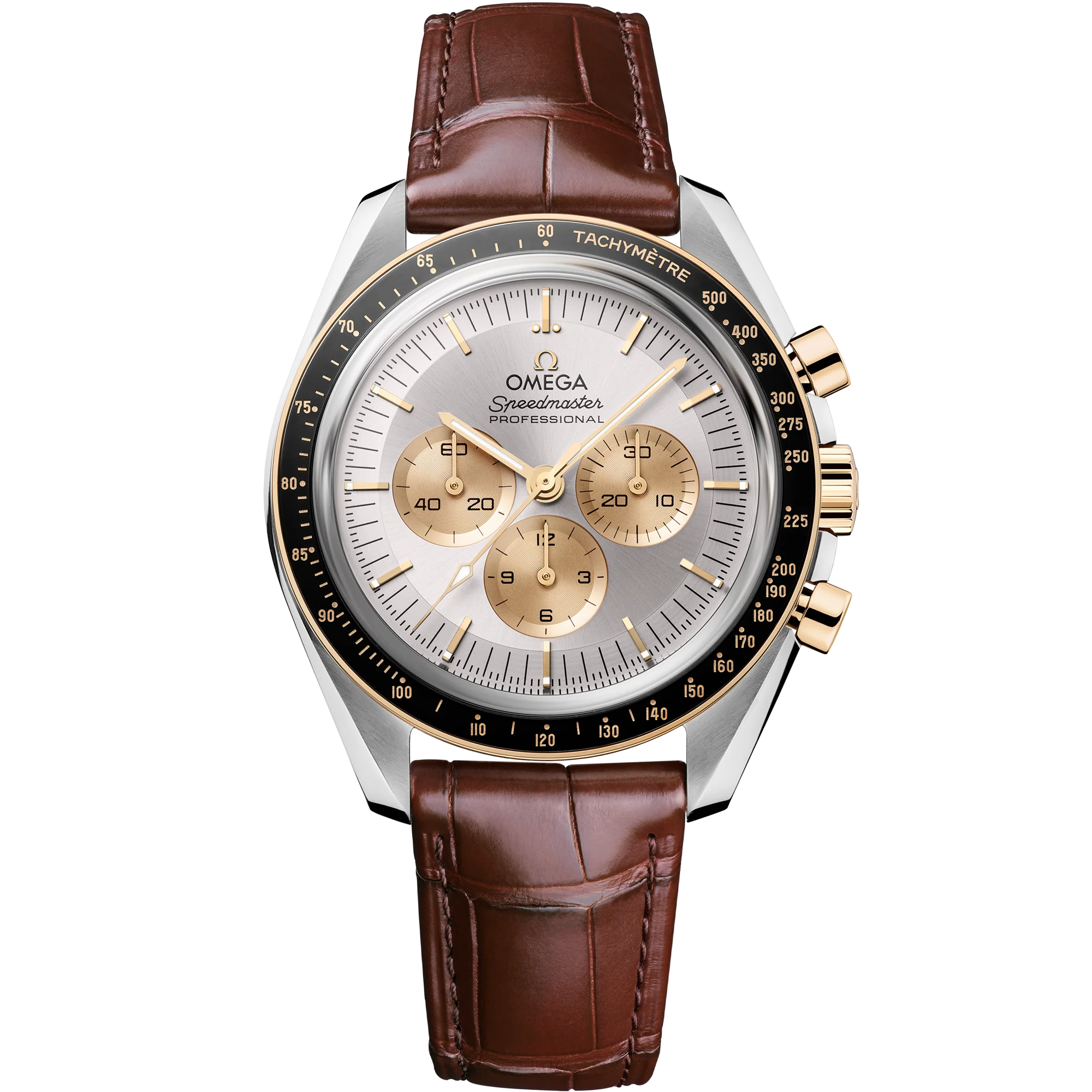 Omega Speedmaster Professional Moonwatch Yellow Gold & Steel Silver Dial 42mm 310.23.42.50.02.001