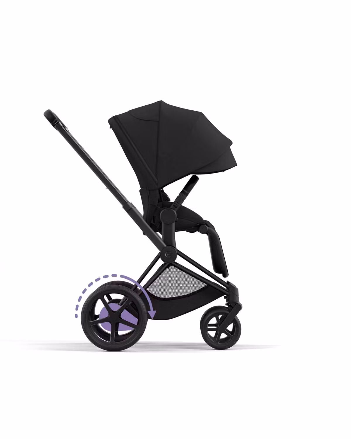 Cybex ePriam 2 Electronic Assist Stroller (One Box) - Matte Black / Sepia Black